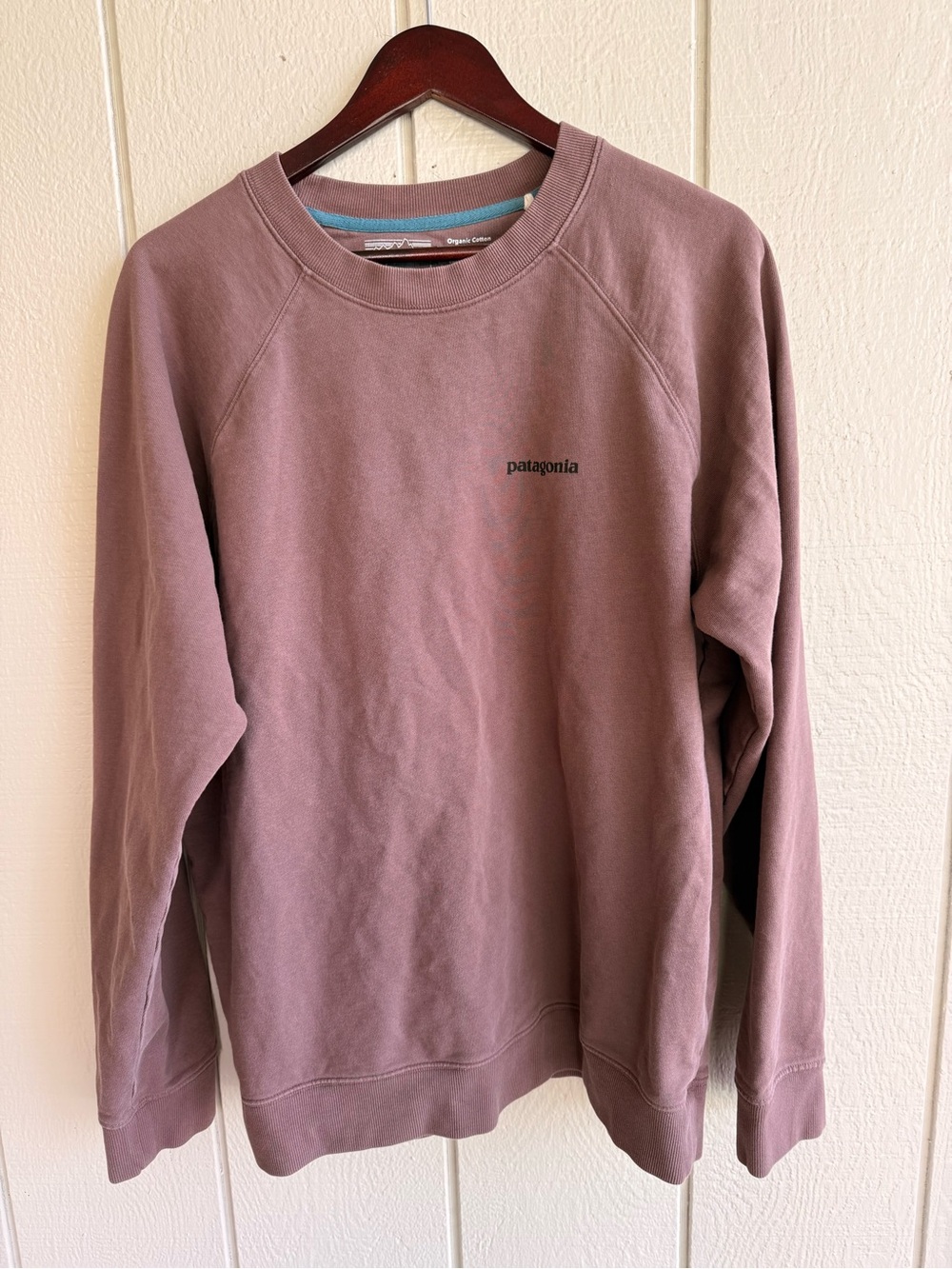 Patagonia Organic Cotton Logo Crewneck Sweatshirt Brown Men’s L